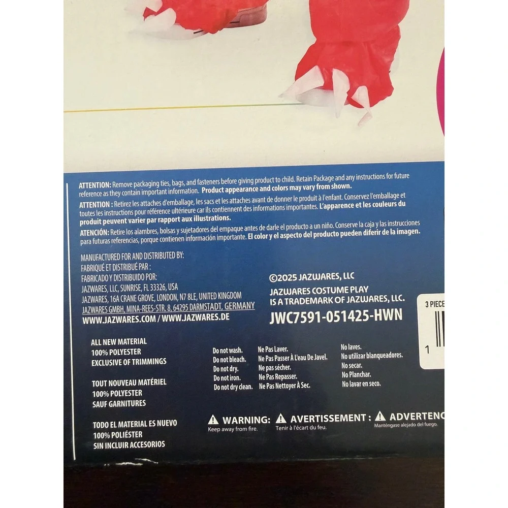 Jazwares Costume Play Red Dino Rider Inflatable Kids Costume JWC7591 Ages 6+